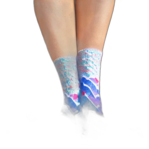 dress, shoes, staff, vaporwave transparent PNG cut-out
