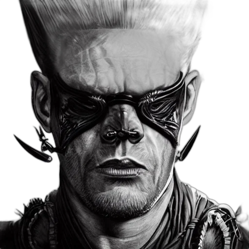 face, mask, comic book art, concept art transparent PNG cut-out