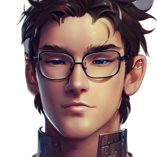 face, staff, crown, fantasy art transparent PNG cut-out