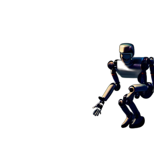 robot, 3d render, concept art, pixel art transparent PNG cut-out