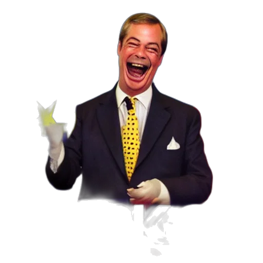 face, nigel, farage, laughing transparent PNG cut-out