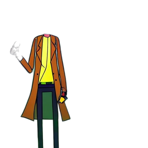 jacket, staff, cartoon, concept art transparent PNG cut-out