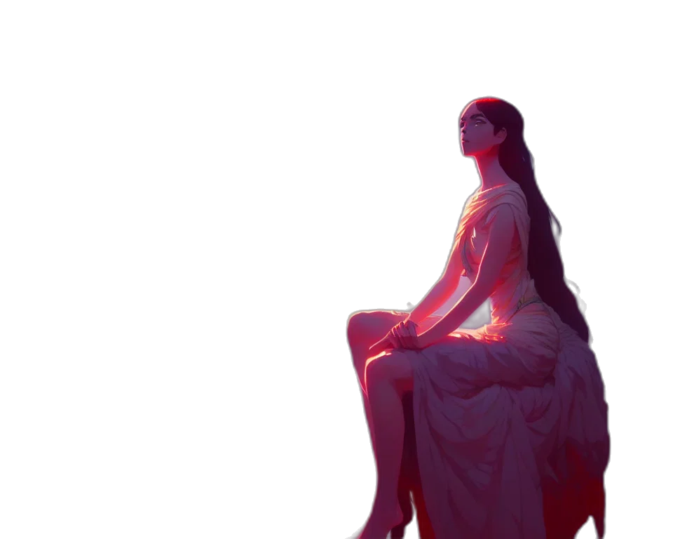 dress, crown, creature, sword transparent PNG cut-out