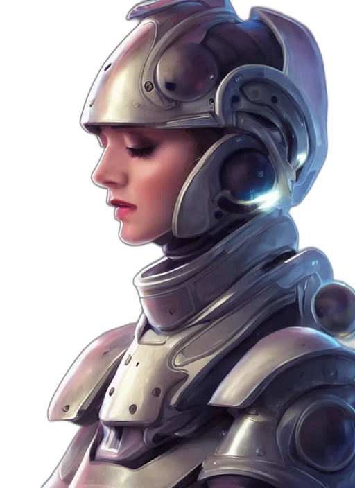 robot, face, concept art, fantasy art transparent PNG cut-out