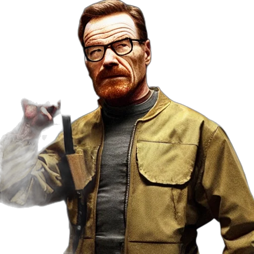 jacket, staff, animal, weapon transparent PNG cut-out