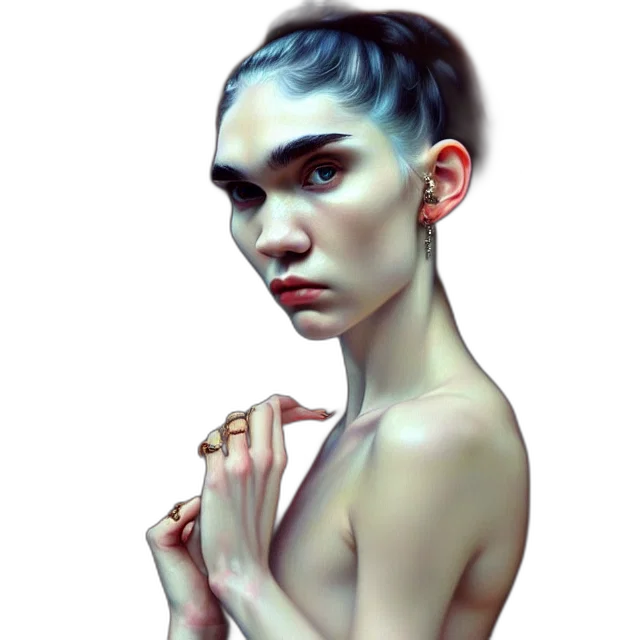 face, jewelry, creature, hair transparent PNG cut-out