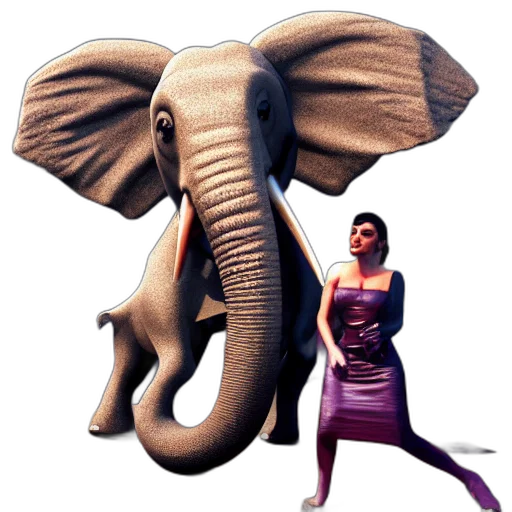 animal, creature, concept art, 3d render transparent PNG cut-out