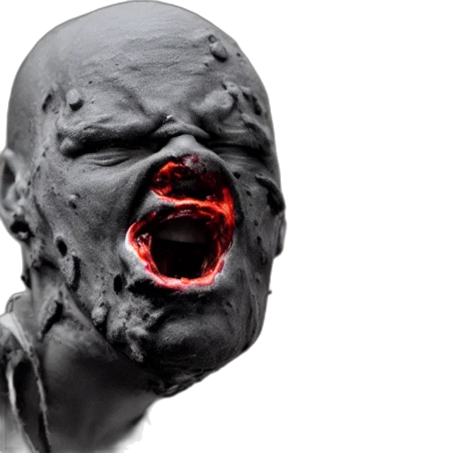mask, face, creature, 3d render transparent PNG cut-out
