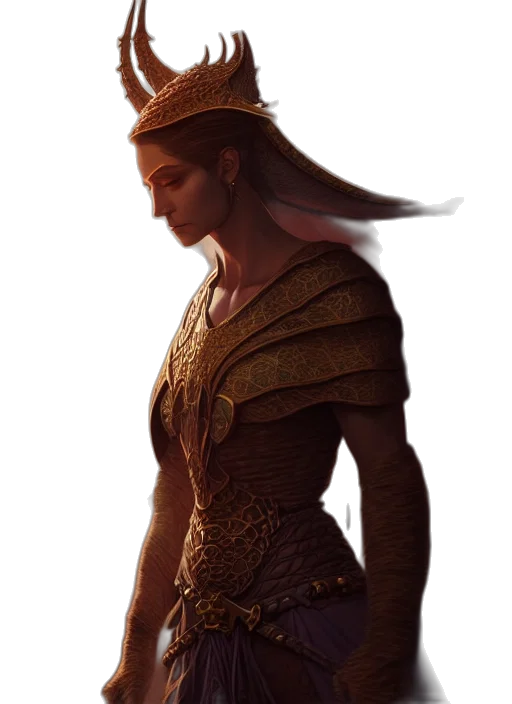 dress, dragon, crown, sword transparent PNG cut-out