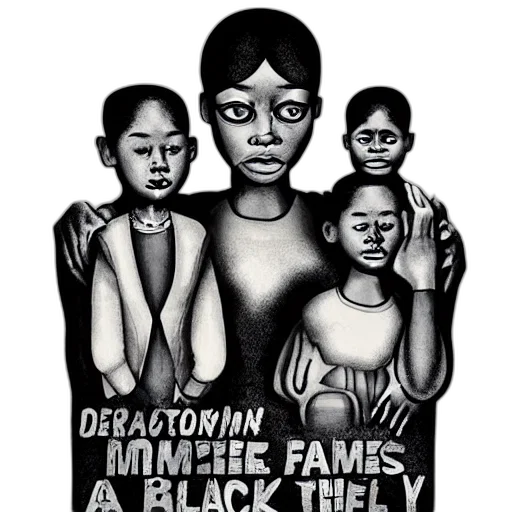 poster, design, miserable, black transparent PNG cut-out