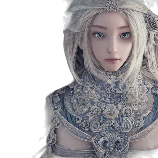 face, fantasy art, concept art, photorealistic transparent PNG cut-out