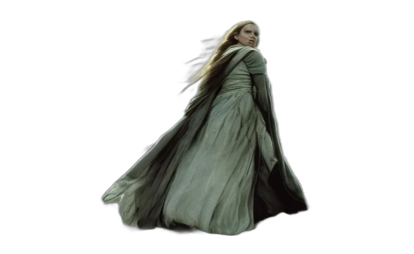 dress, dragon, hair, creature transparent PNG cut-out