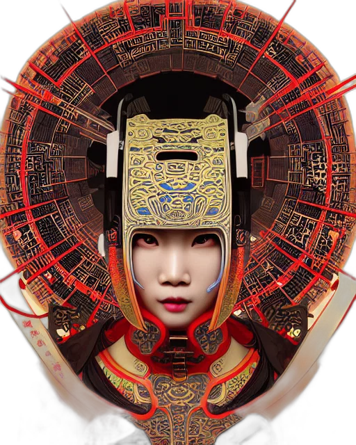 mask, face, robot, cyberpunk transparent PNG cut-out