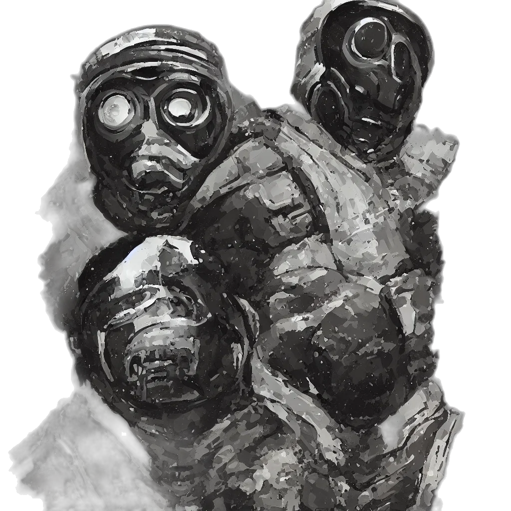 robot, mask, face, weapon transparent PNG cut-out