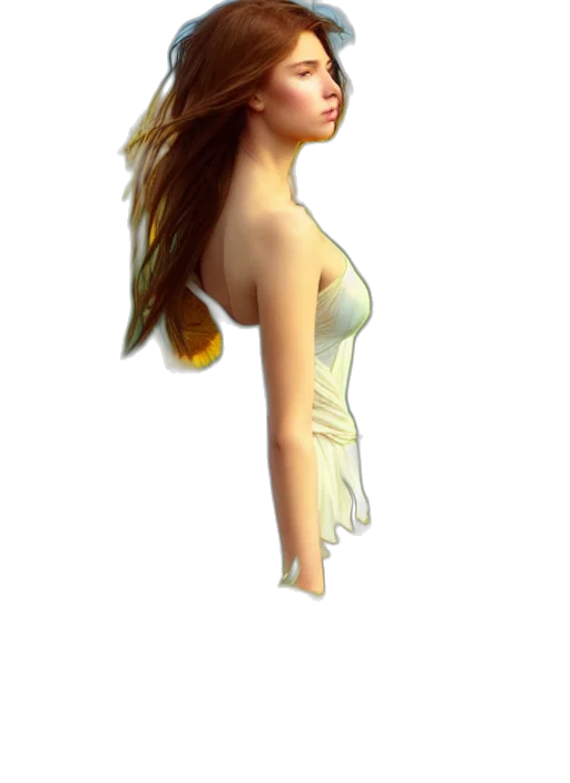 dress, staff, jewelry, crown transparent PNG cut-out