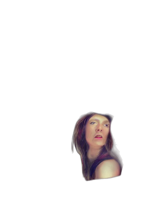 face, creature, hair, robot transparent PNG cut-out