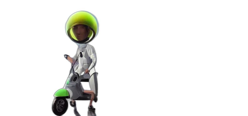 robot, staff, jacket, creature transparent PNG cut-out