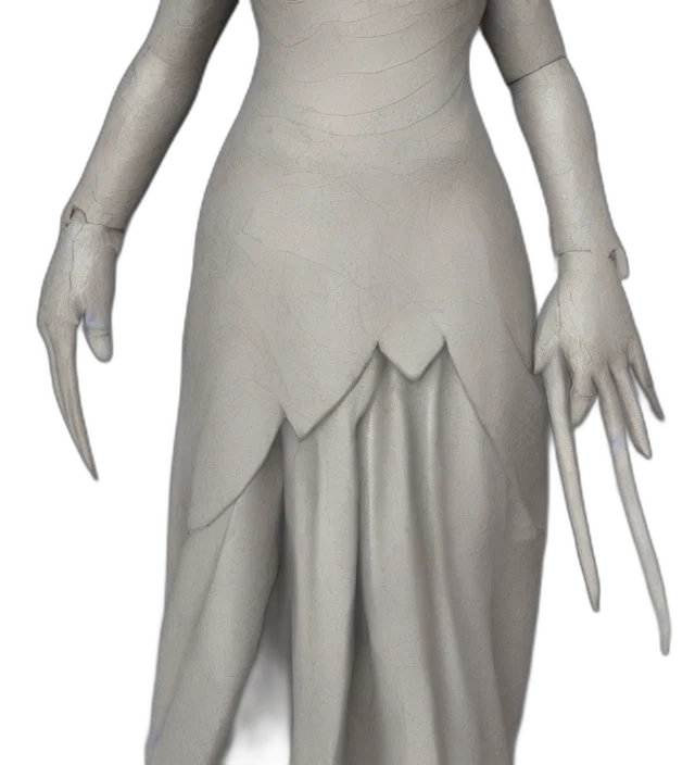 dress, staff, jewelry, creature transparent PNG cut-out