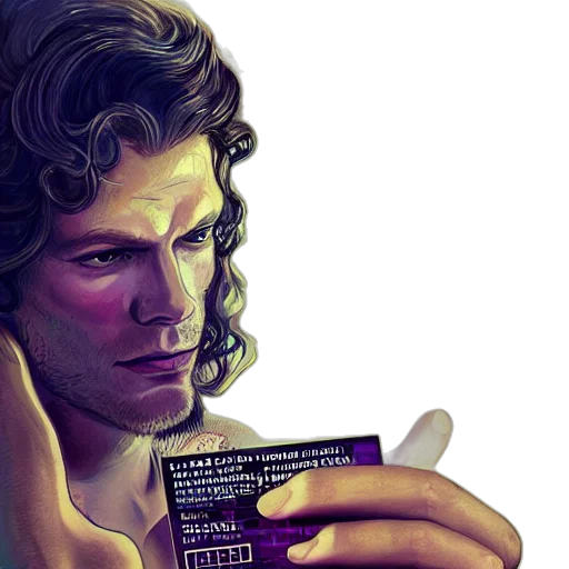 face, vaporwave, cyberpunk, photorealistic transparent PNG cut-out