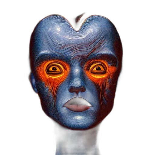 mask, face, creature, robot transparent PNG cut-out