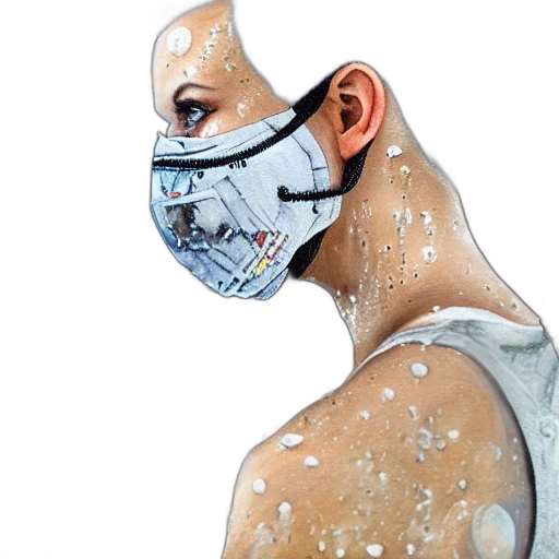 mask, face, robot, cyberpunk transparent PNG cut-out