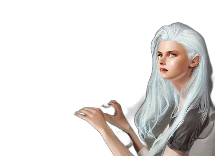 dragon, hair, fantasy art, concept art transparent PNG cut-out