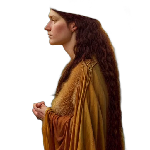 crown, hat, hair, staff transparent PNG cut-out