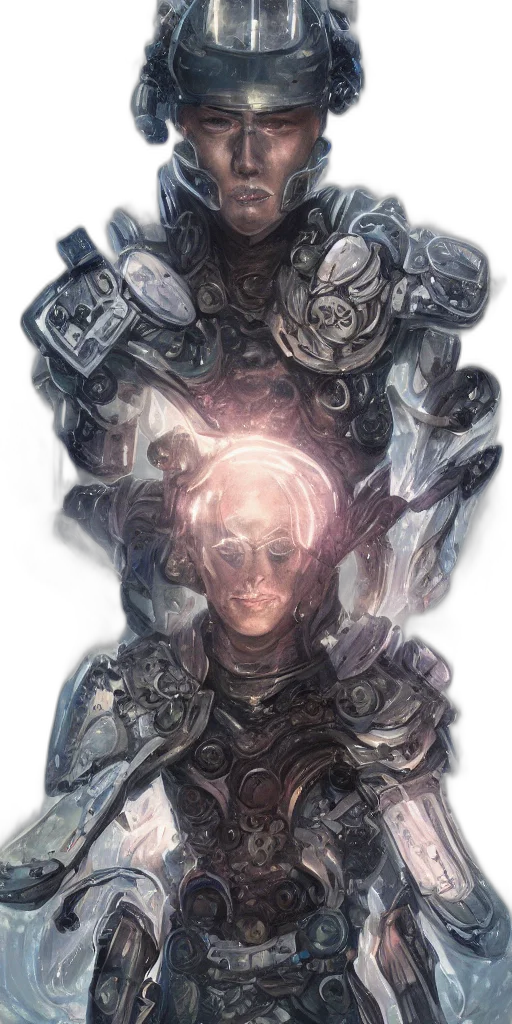 robot, face, mask, crown transparent PNG cut-out