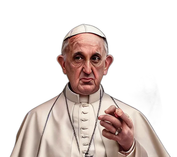 face, photorealistic, photography, pope transparent PNG cut-out