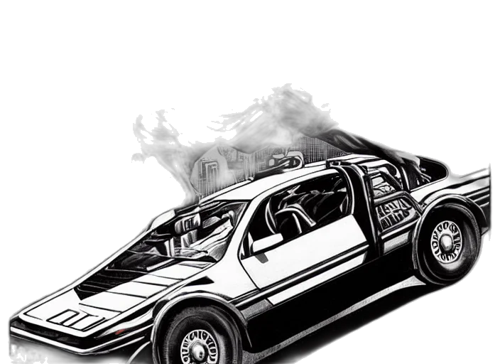 car, concept art, photorealistic, comic book art transparent PNG cut-out