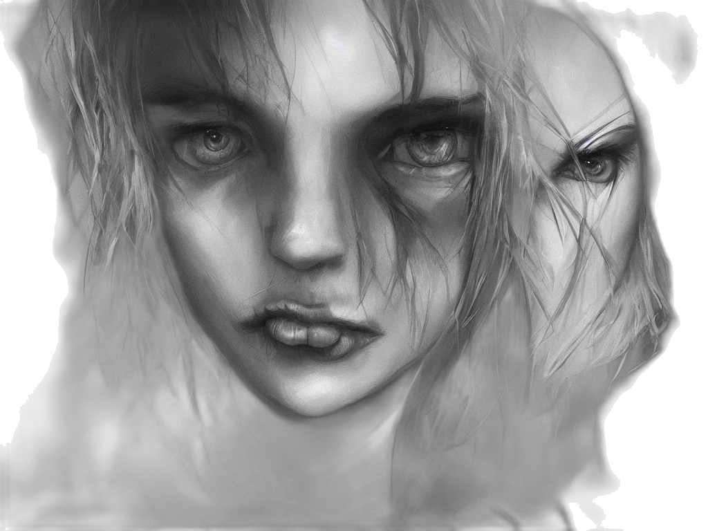 face, creature, photorealistic, fantasy art transparent PNG cut-out