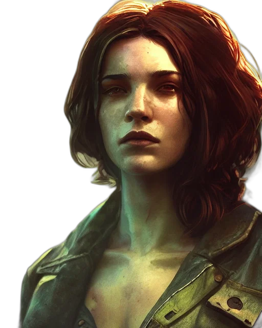 jacket, face, concept art, comic book art transparent PNG cut-out