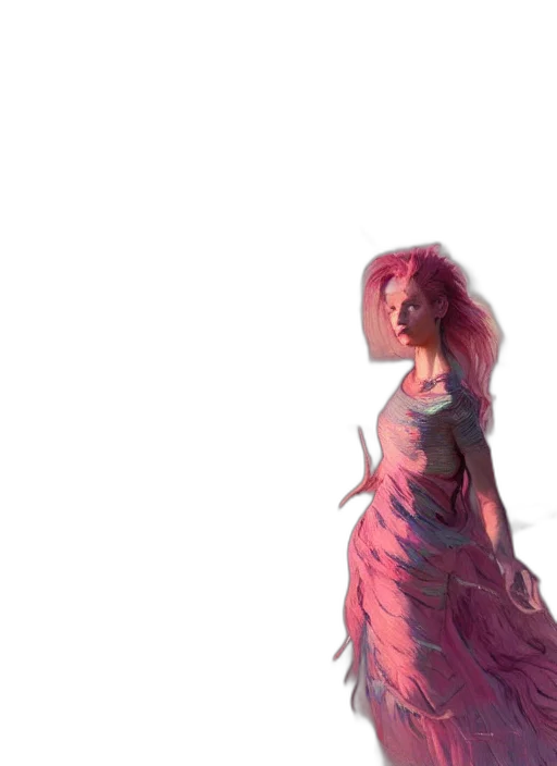 dress, hair, creature, crown transparent PNG cut-out