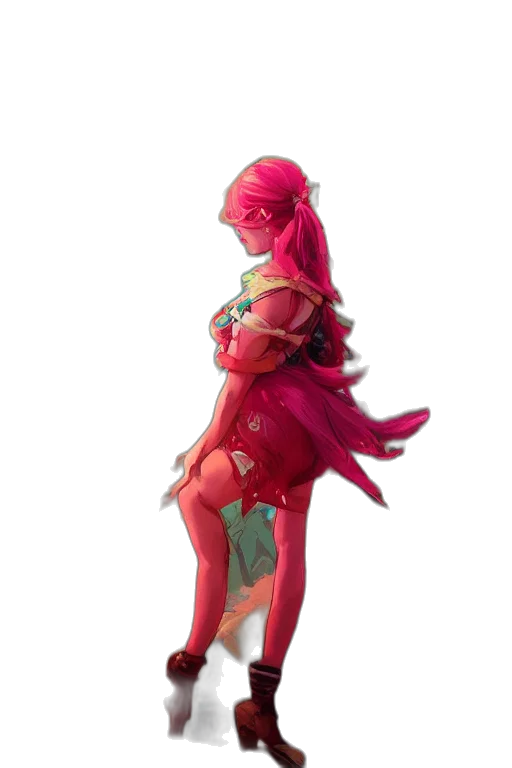 dress, staff, mask, dragon transparent PNG cut-out