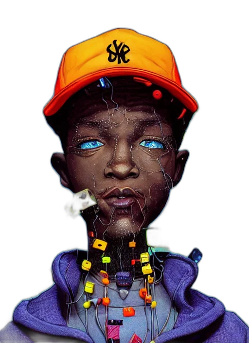 face, robot, concept art, comic book art transparent PNG cut-out