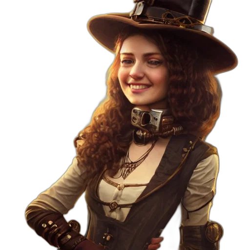 hat, staff, face, jewelry transparent PNG cut-out