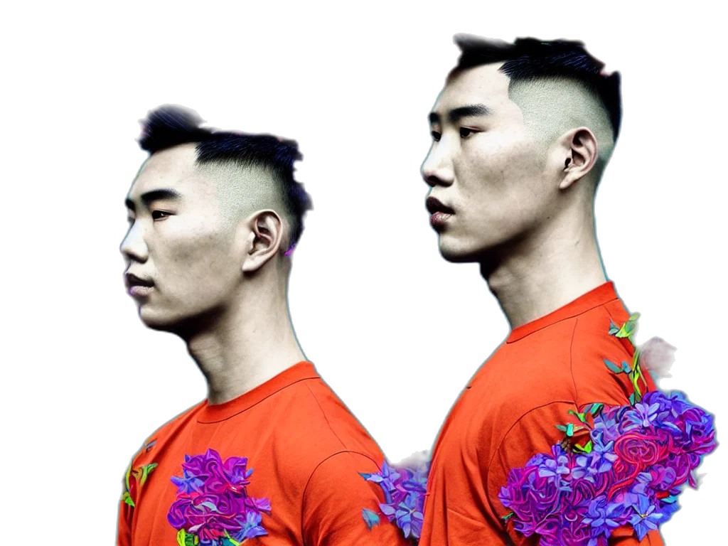 face, photorealistic, concept art, vaporwave transparent PNG cut-out