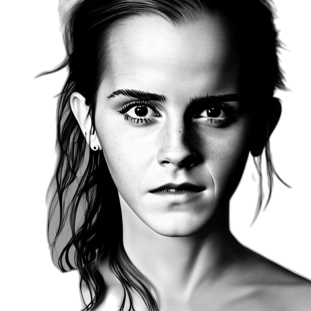 face, photorealistic, pencil sketch, cartoon transparent PNG cut-out