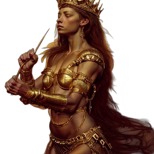 crown, sword, jewelry, fantasy art transparent PNG cut-out