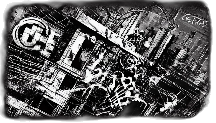 robot, weapon, car, comic book art transparent PNG cut-out