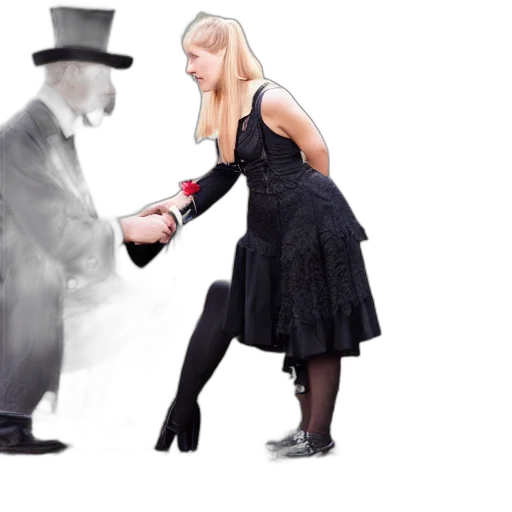 dress, mask, shoes, concept art transparent PNG cut-out