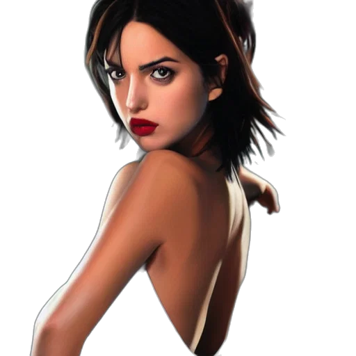 dress, jewelry, face, photorealistic transparent PNG cut-out
