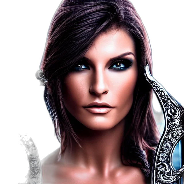 face, jewelry, fantasy art, photorealistic transparent PNG cut-out