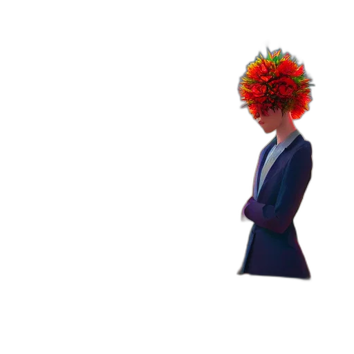 crown, flower, hat, staff transparent PNG cut-out