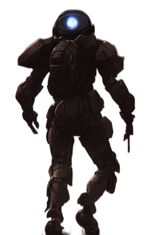 robot, creature, weapon, staff transparent PNG cut-out