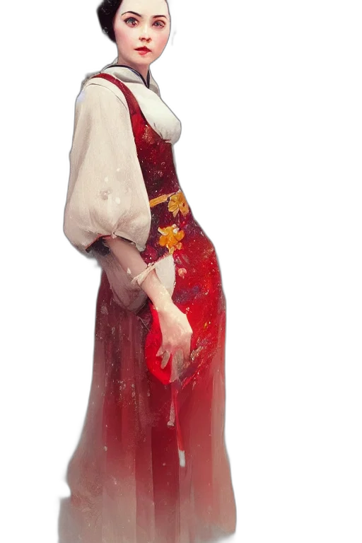 dress, staff, jewelry, concept art transparent PNG cut-out