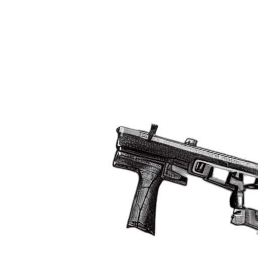 weapon, concept art, 3d render, photorealistic transparent PNG cut-out