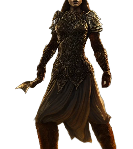 dress, staff, creature, mask transparent PNG cut-out