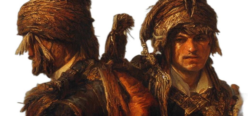 face, oil painting, photorealistic, concept art transparent PNG cut-out