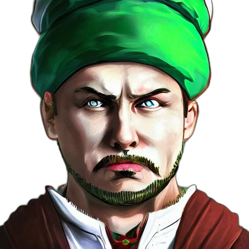face, staff, crown, hat transparent PNG cut-out